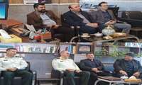حضور مسوولین ارشد بیمارستان و مدیریت محترم شبکه بهداشت و درمان در ستاد فرماندهی نیروی انتظامی شهرستان نظرآباد 