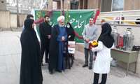 بازدید و تجلیل حاج آقا امینی رئیس اداره اوقاف شهرستان نظرآباد از چایخانه حضرت رضا(ع) بیمارستان