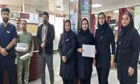 پخش شیرینی در بیمارستان به مناسبت نیمه شعبان